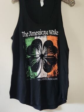 American Wake Black Tank Top